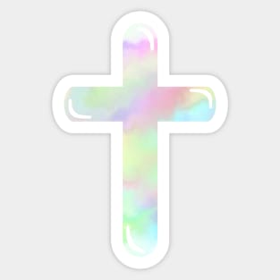 Pastel Cross Sticker